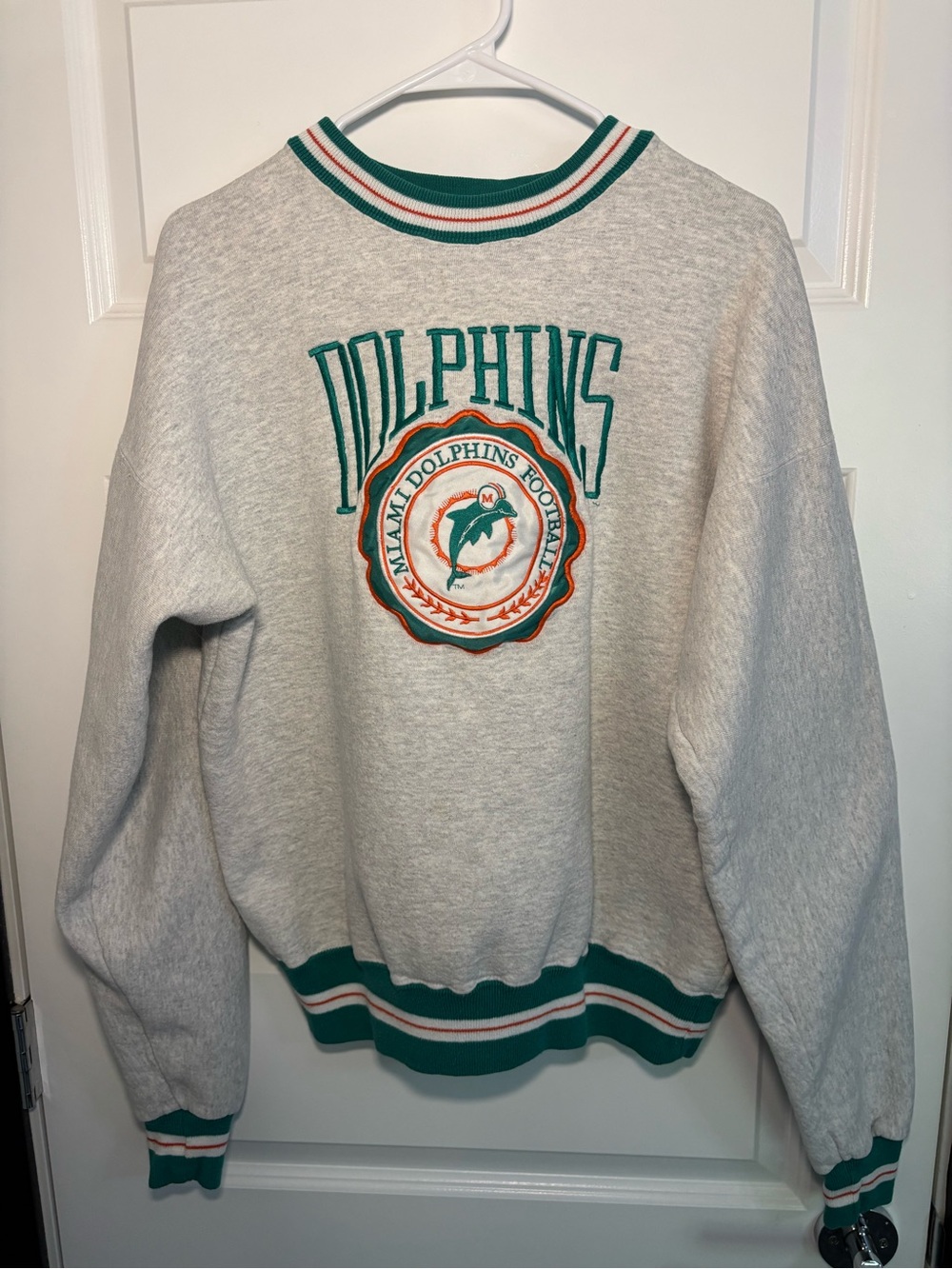 Miami Dolphins Legends Sweatshirt Mens Large Gray VTG Crewneck Sweater 90s NFL